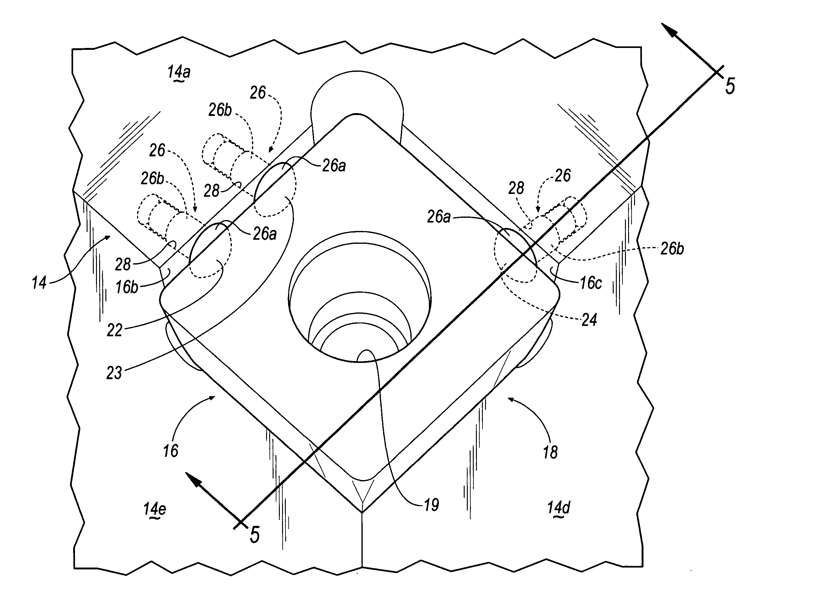 Tool holder with spherical contact points