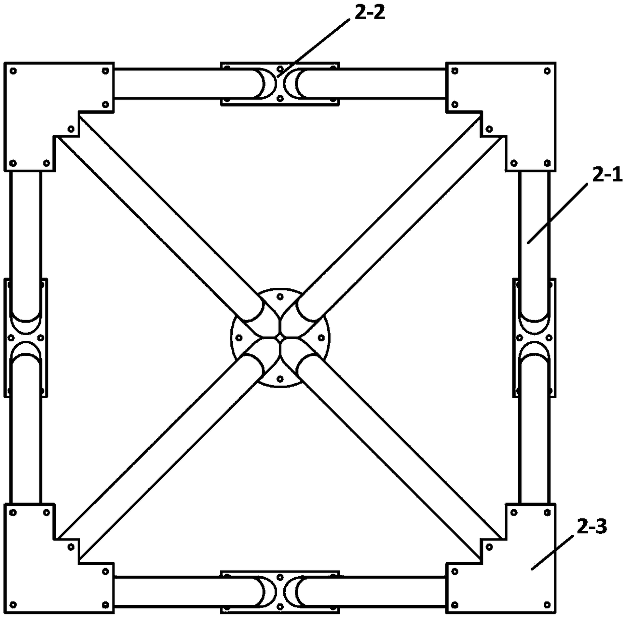 Truss type supporting structure of space wide camera