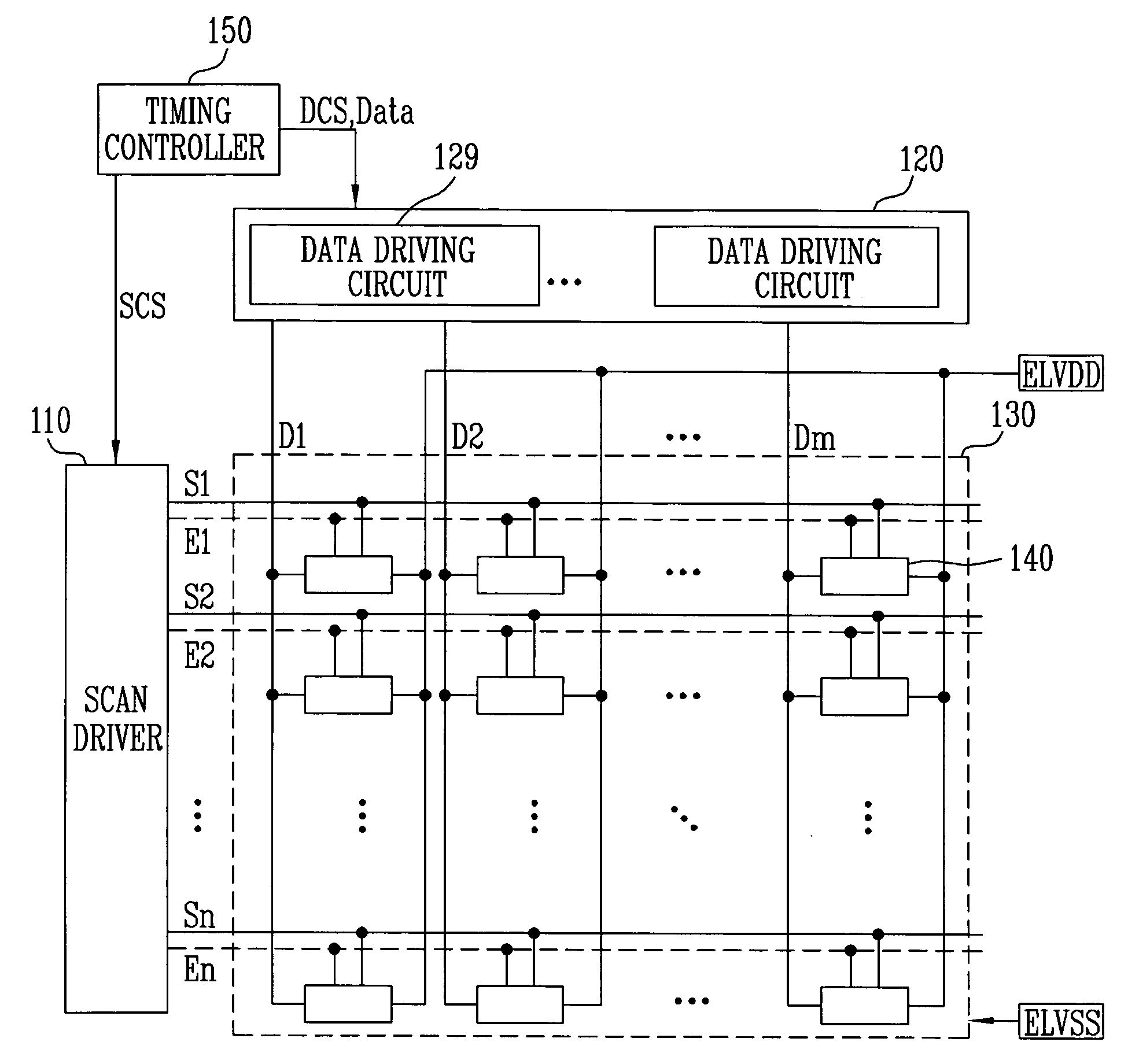 Data driving circuit, organic light emitting display including the same, and driving method thereof