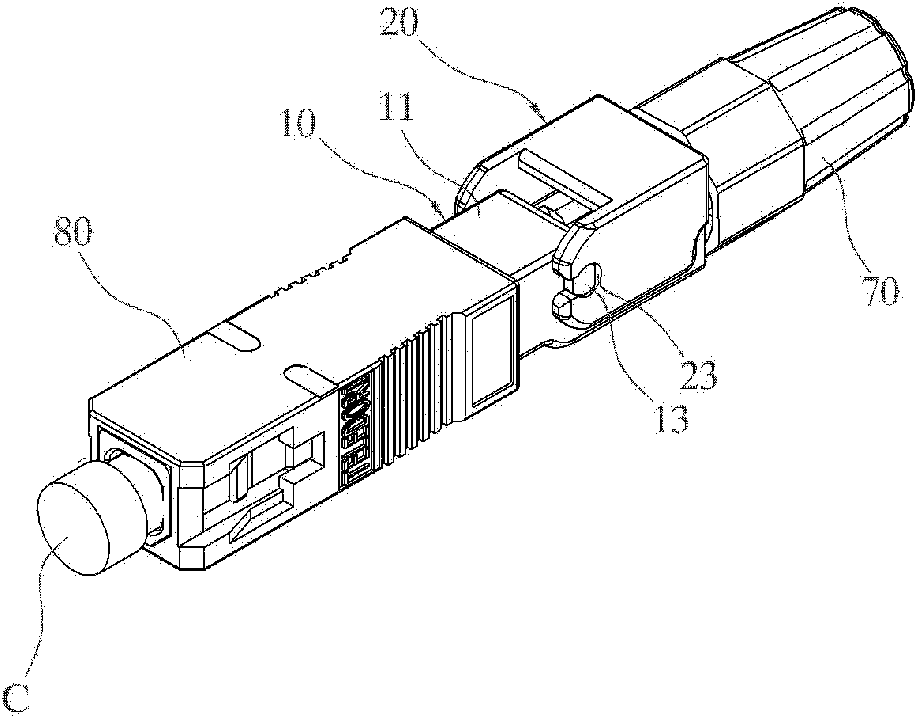 Field assembling optical connector