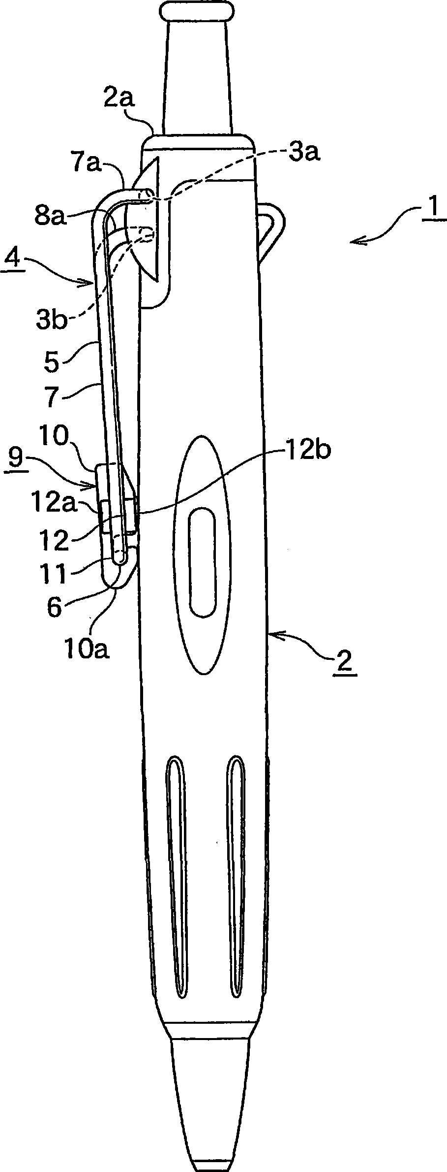 Pen clip for writing tool