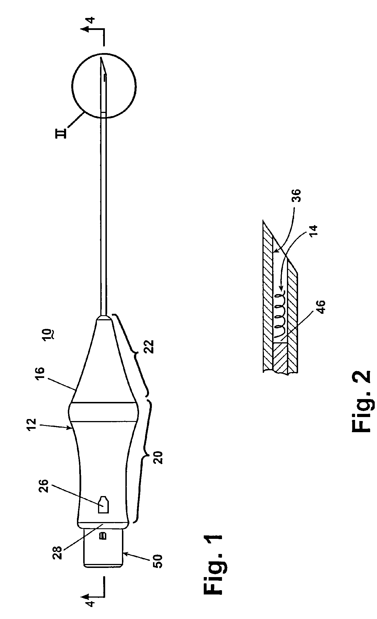 Apparatus for the percutaneous marking of a lesion