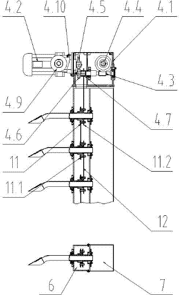 Three-dimensional suction arm movement mechanism of cellular dust collector