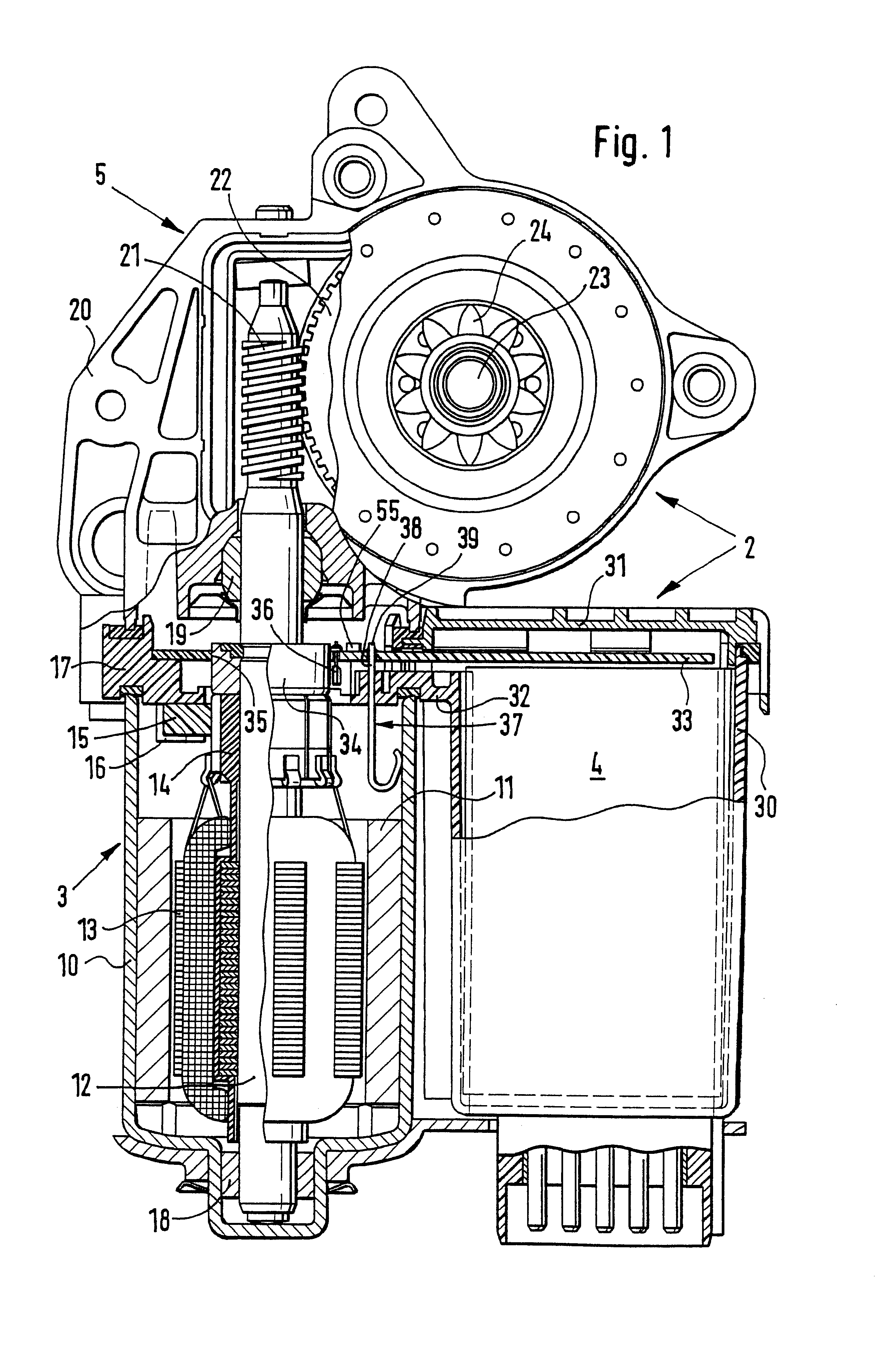 Actuating drive with an electric motor and control electronics