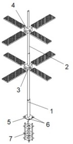 Pole applied to 5G and fire-fighting efficient multifunctional management