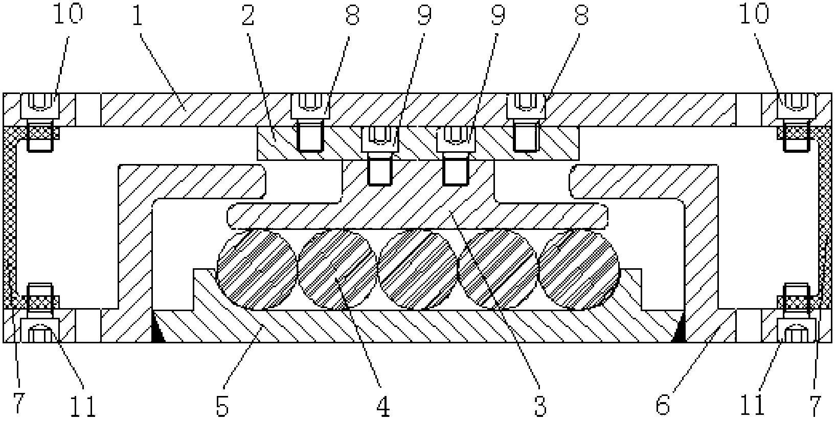 Soft steel-rolling seismic isolation bearing