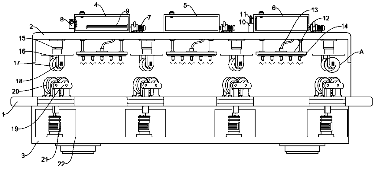 Cooling device for seamless steel tube production