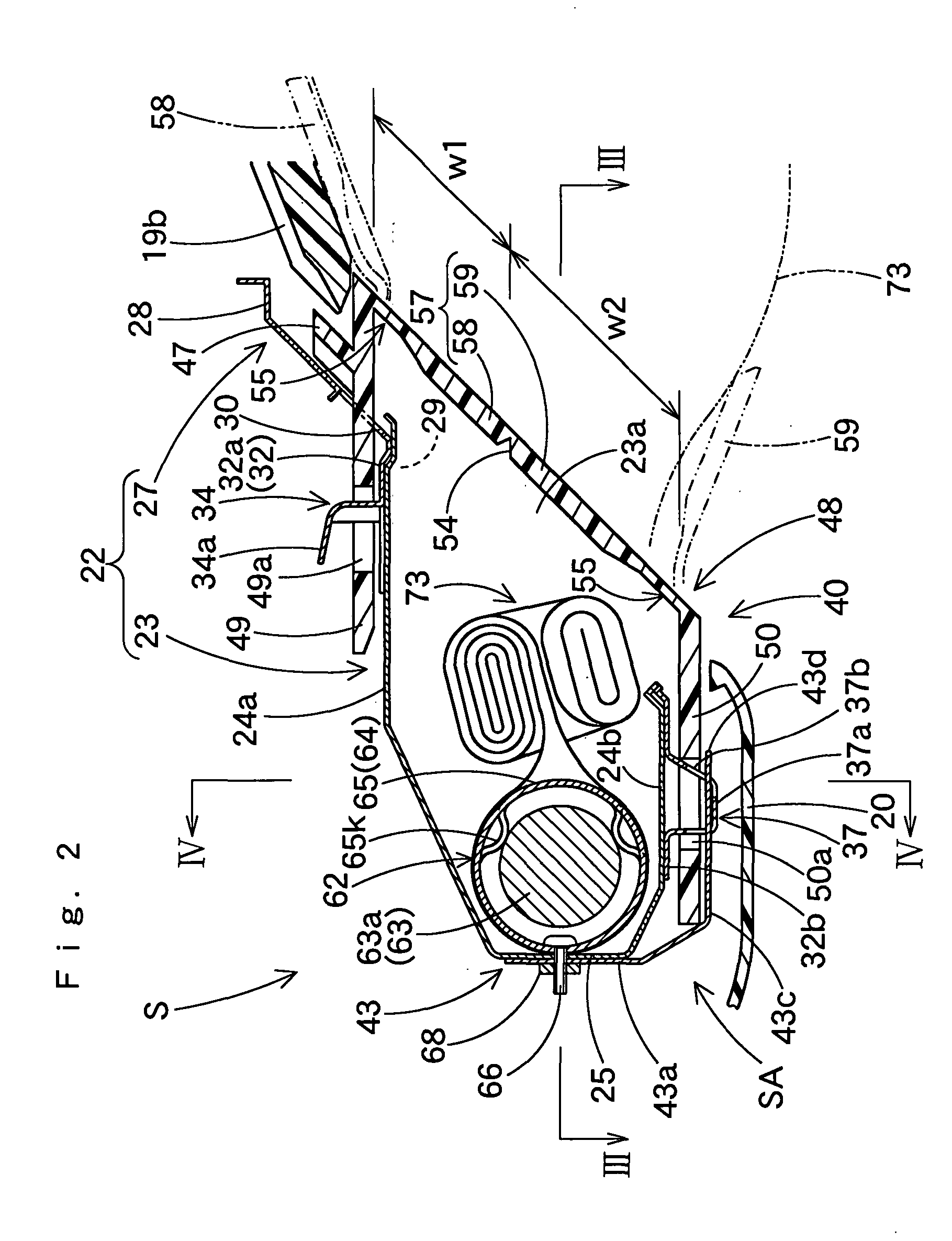 Knee protection airbag device