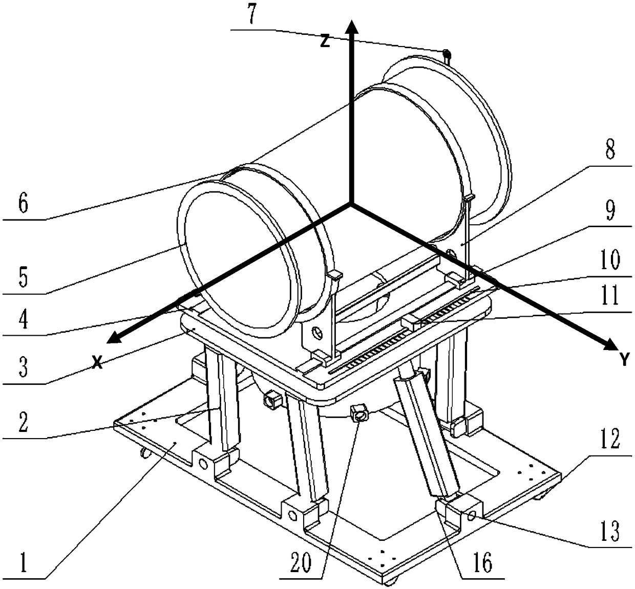 Thirteen-degree-of-freedom active and passive compliance and pose adjustment docking platform and flexible docking method thereof