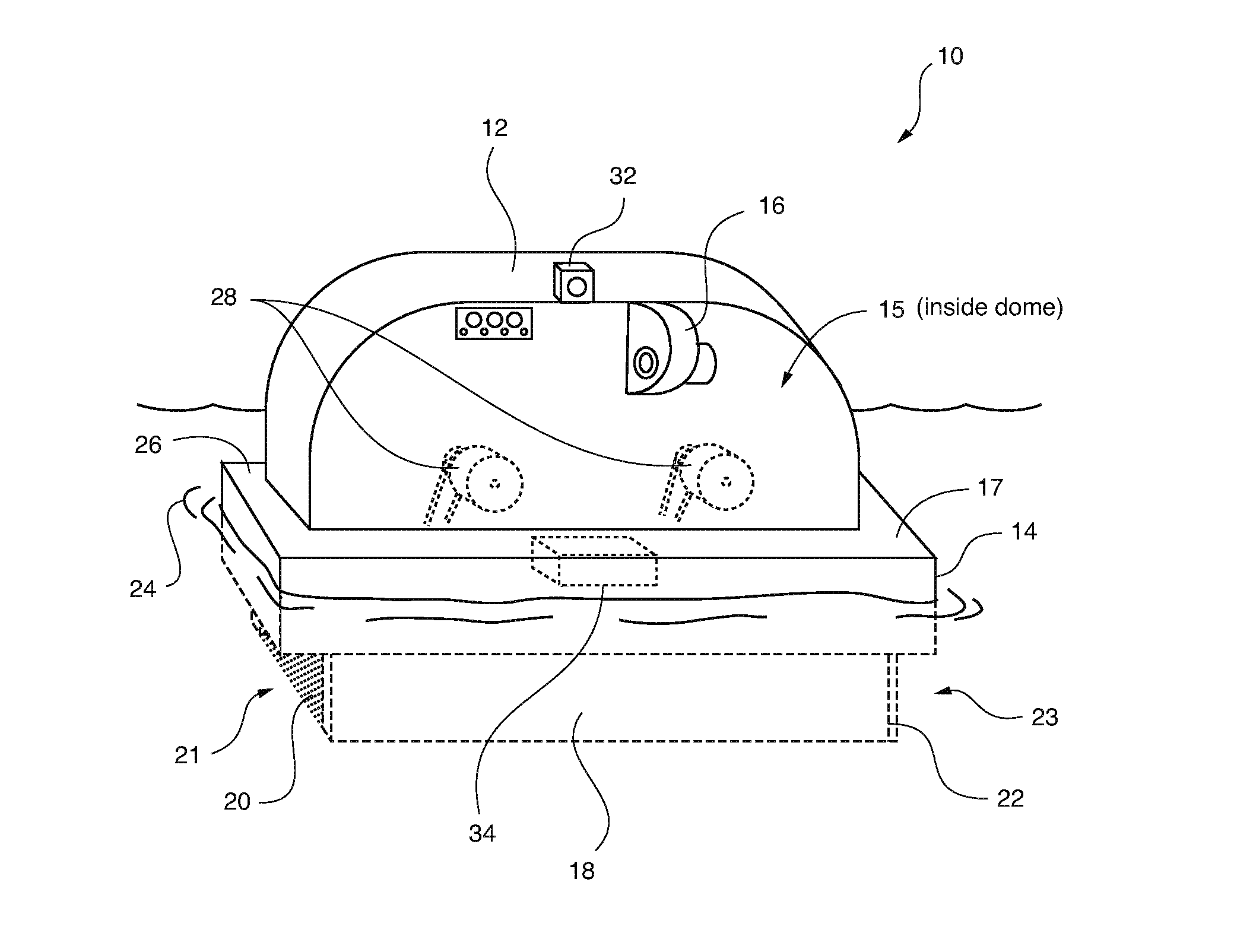 Methods and apparatus for aeration of liquid medium and vectoring flow control