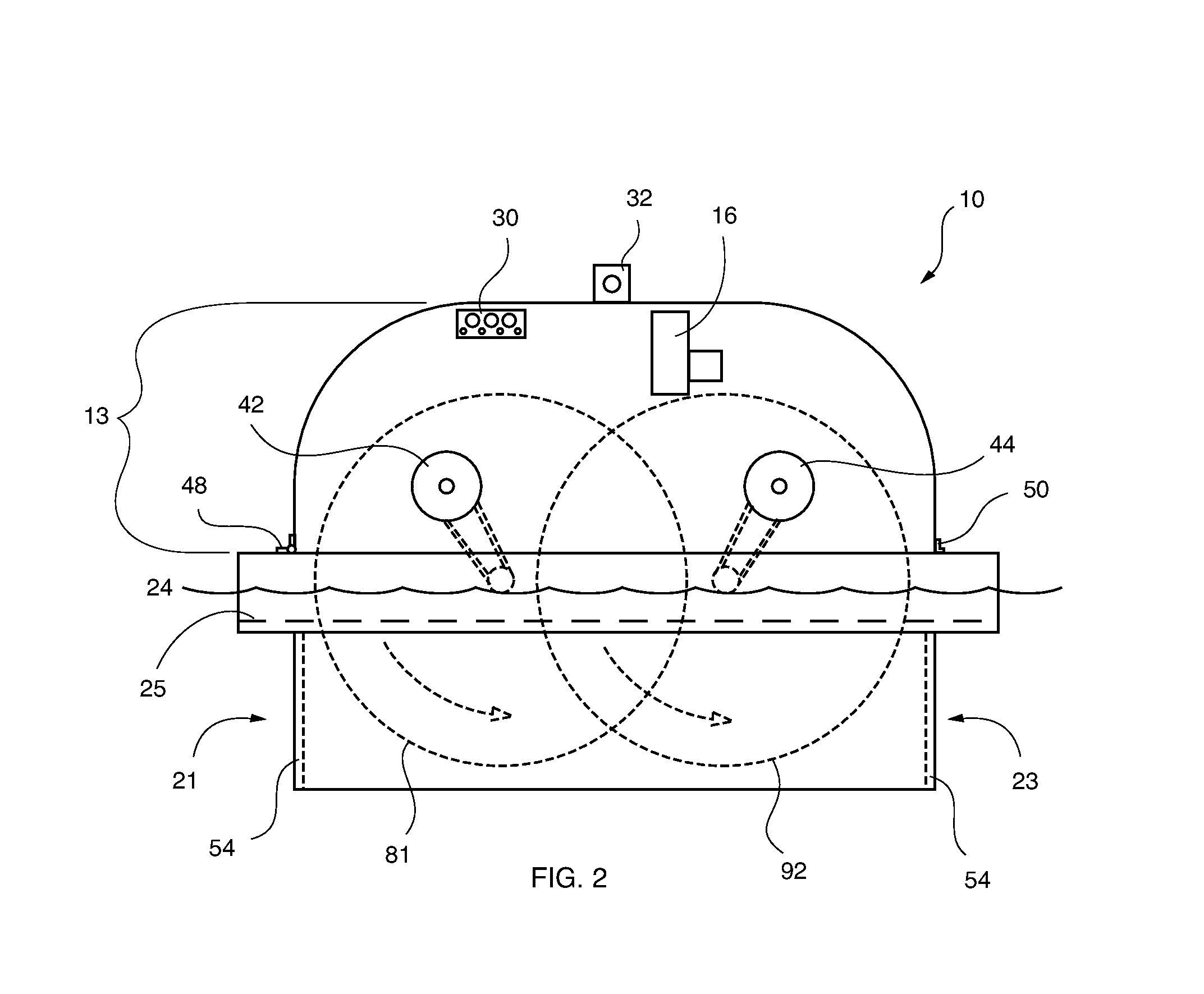 Methods and apparatus for aeration of liquid medium and vectoring flow control