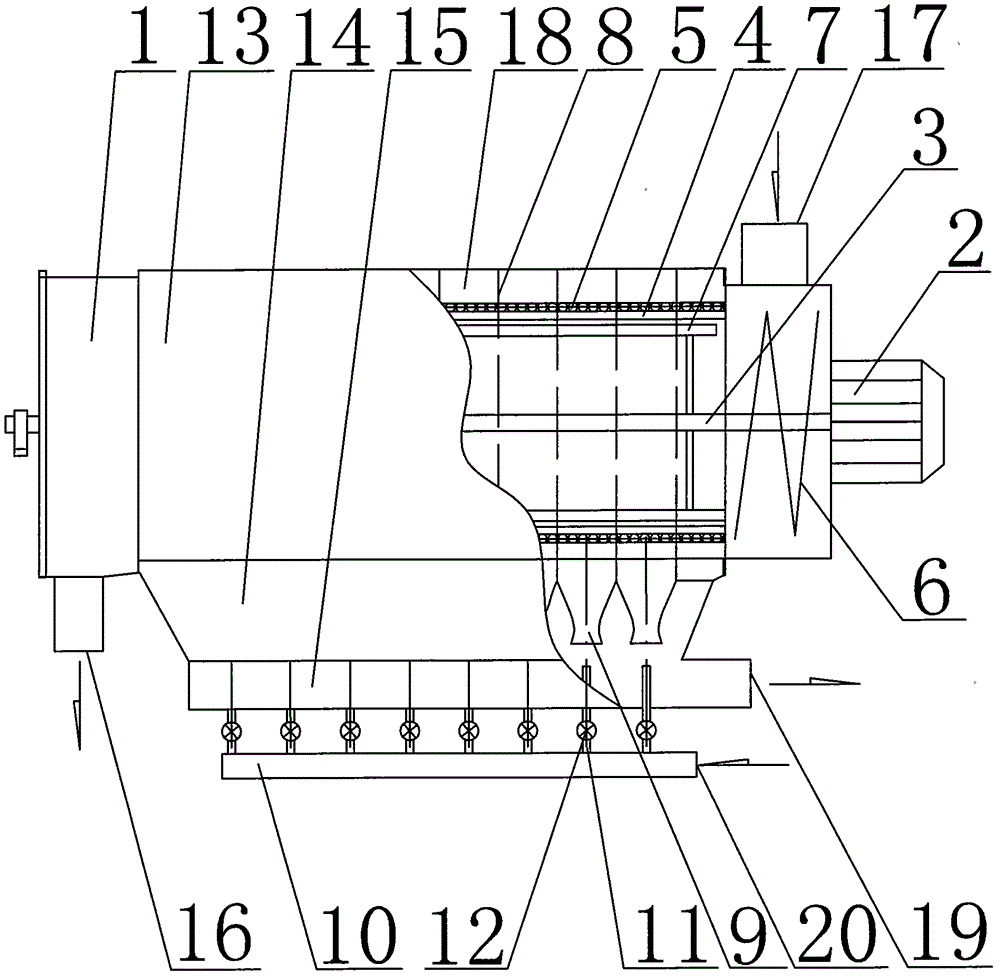 Pulse-jet screening machine