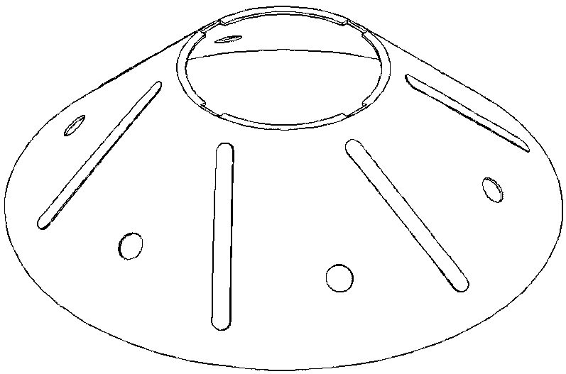 Diverging type neutral hole disc group of disc centrifuge