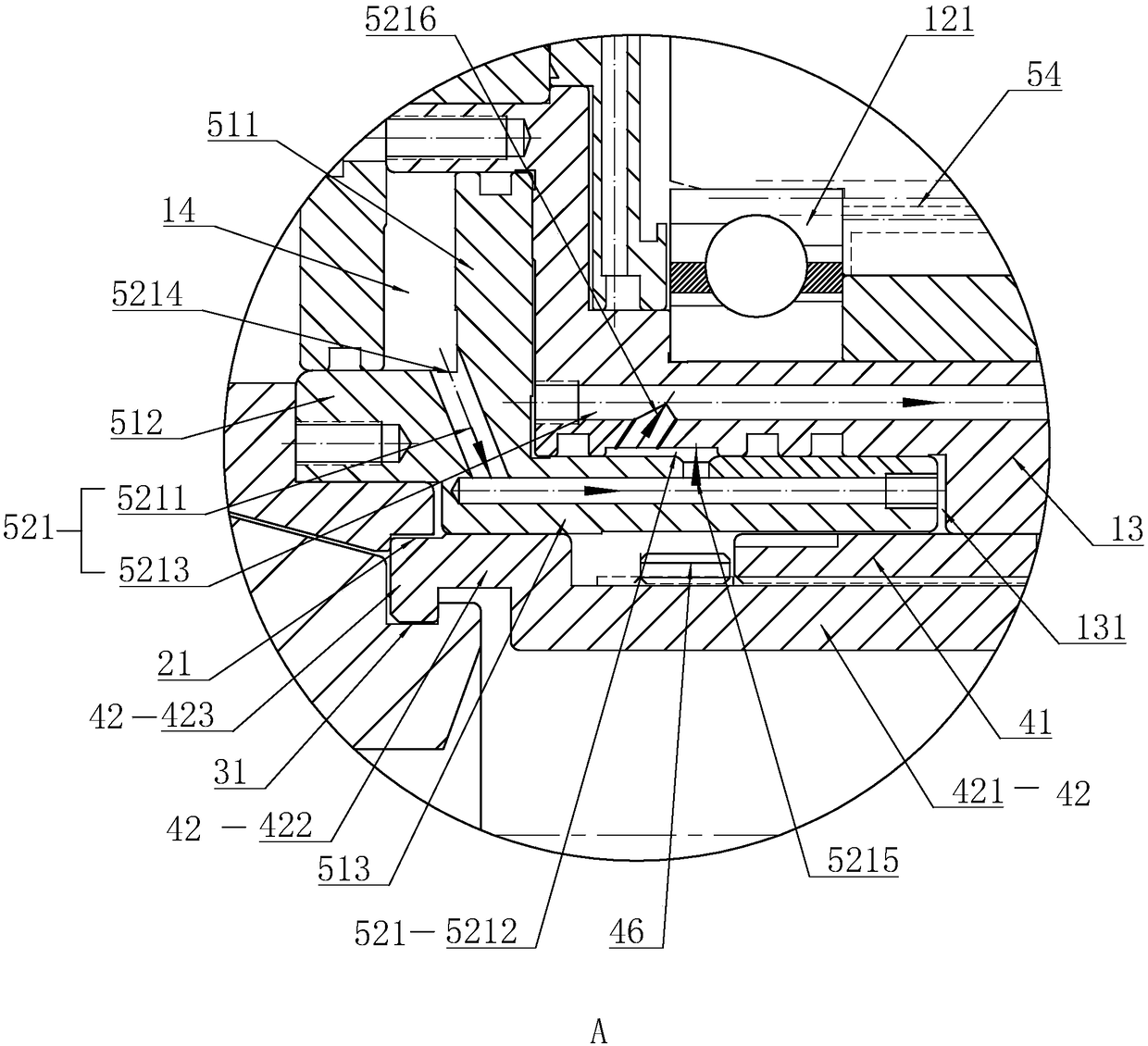 Extensible dual-direction main shaft