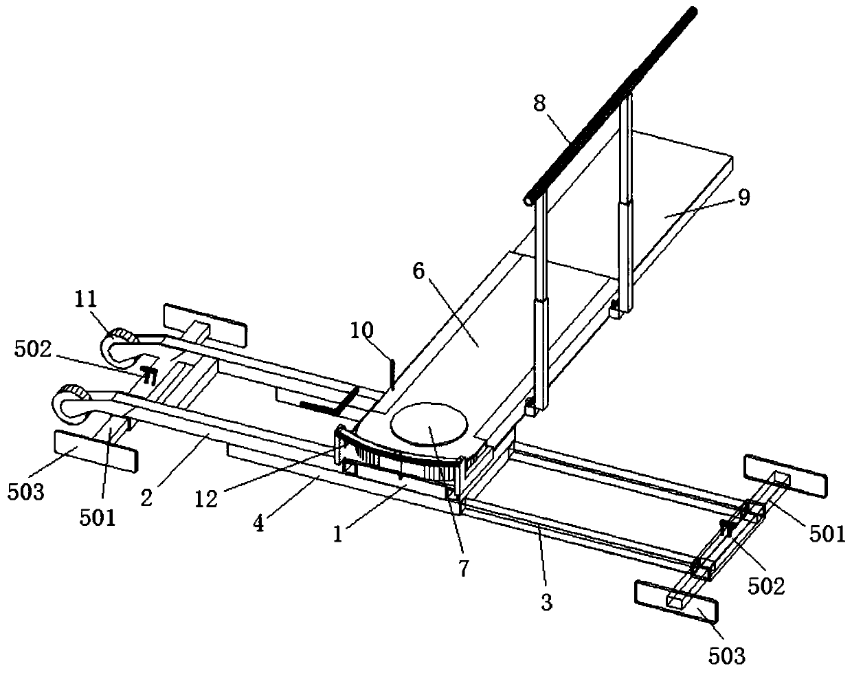 Temporary bridge structure for offshore wind power engineering wind turbine maintenance