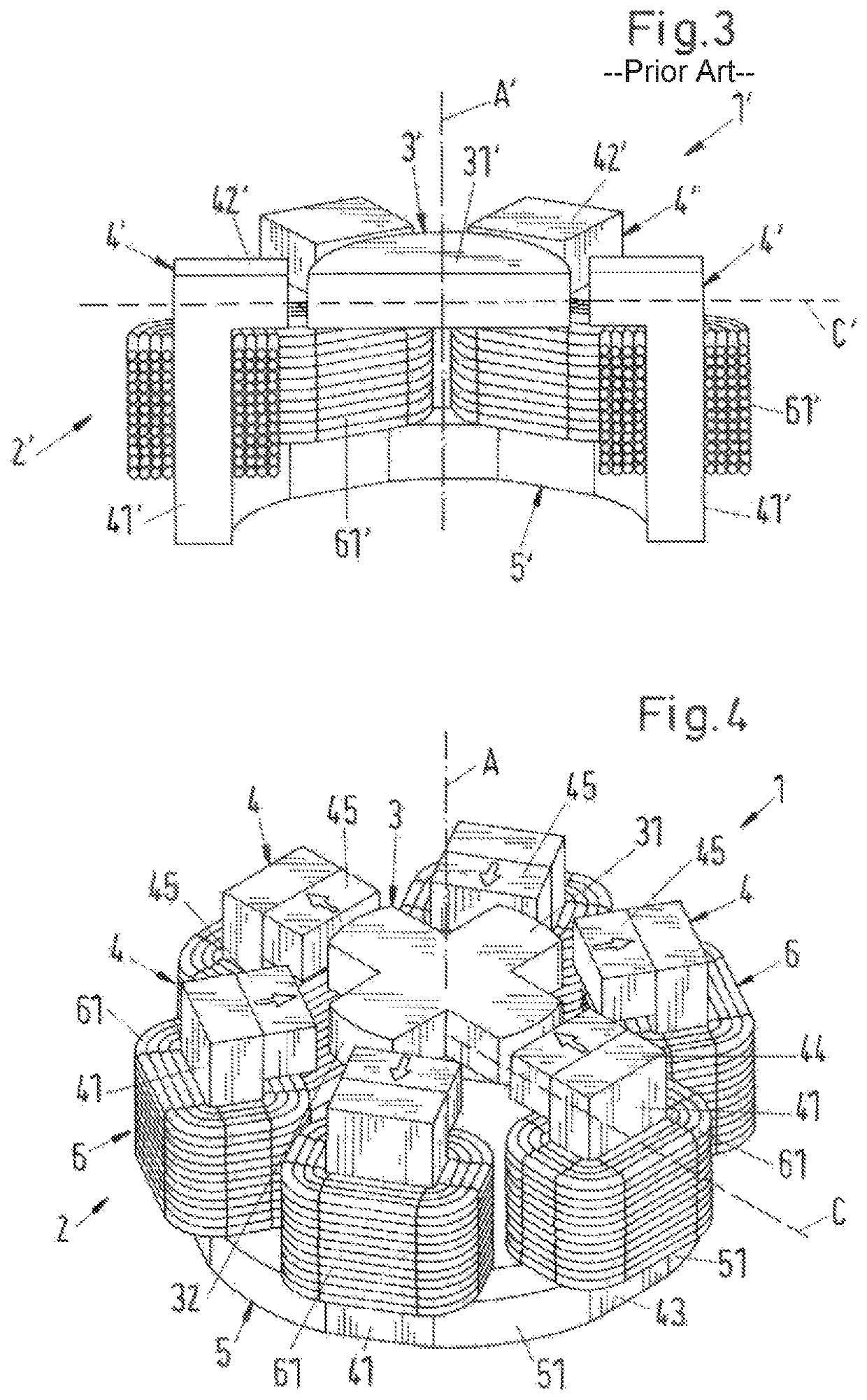 Electromagnetic rotary drive and rotational device