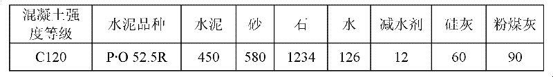 Concrete with strength grade of C120 for section steel concrete combination structure