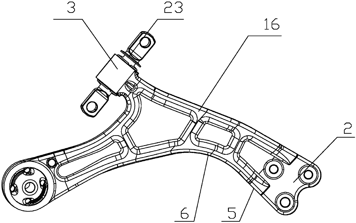 A car front lower swing arm assembly