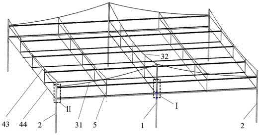 Tea garden shading net covering cultivation method and device