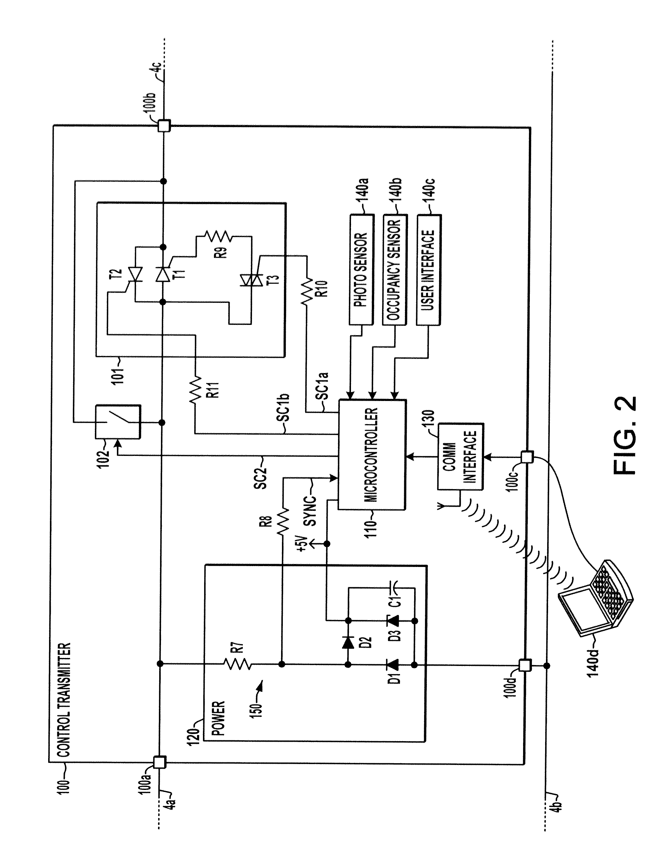 Power line communication method and apparatus for lighting control