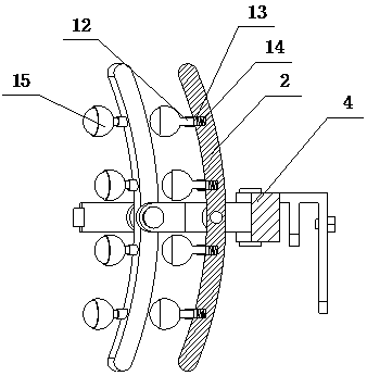 Arc-shaped anti-collision stabilizer for construction hanging basket