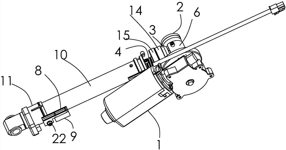 Adjustable-travel push rod motor