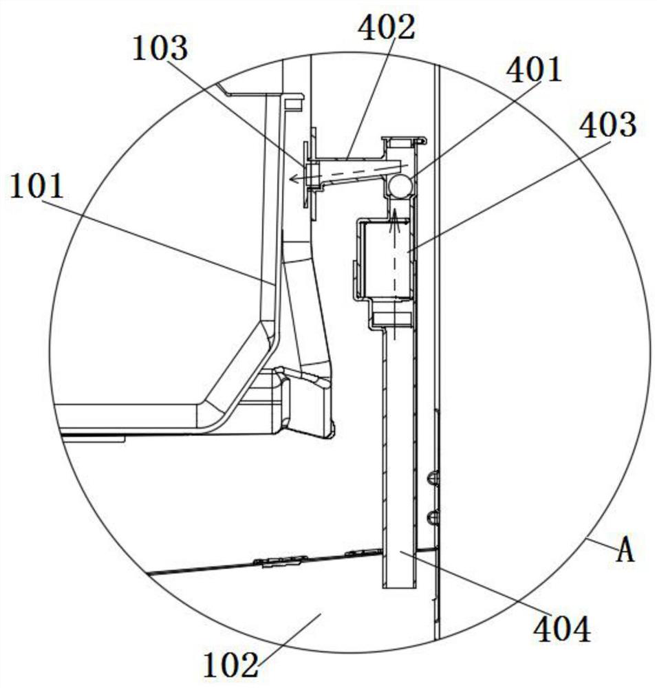 Air pressure adjusting micro-frosting device of vertical freezer