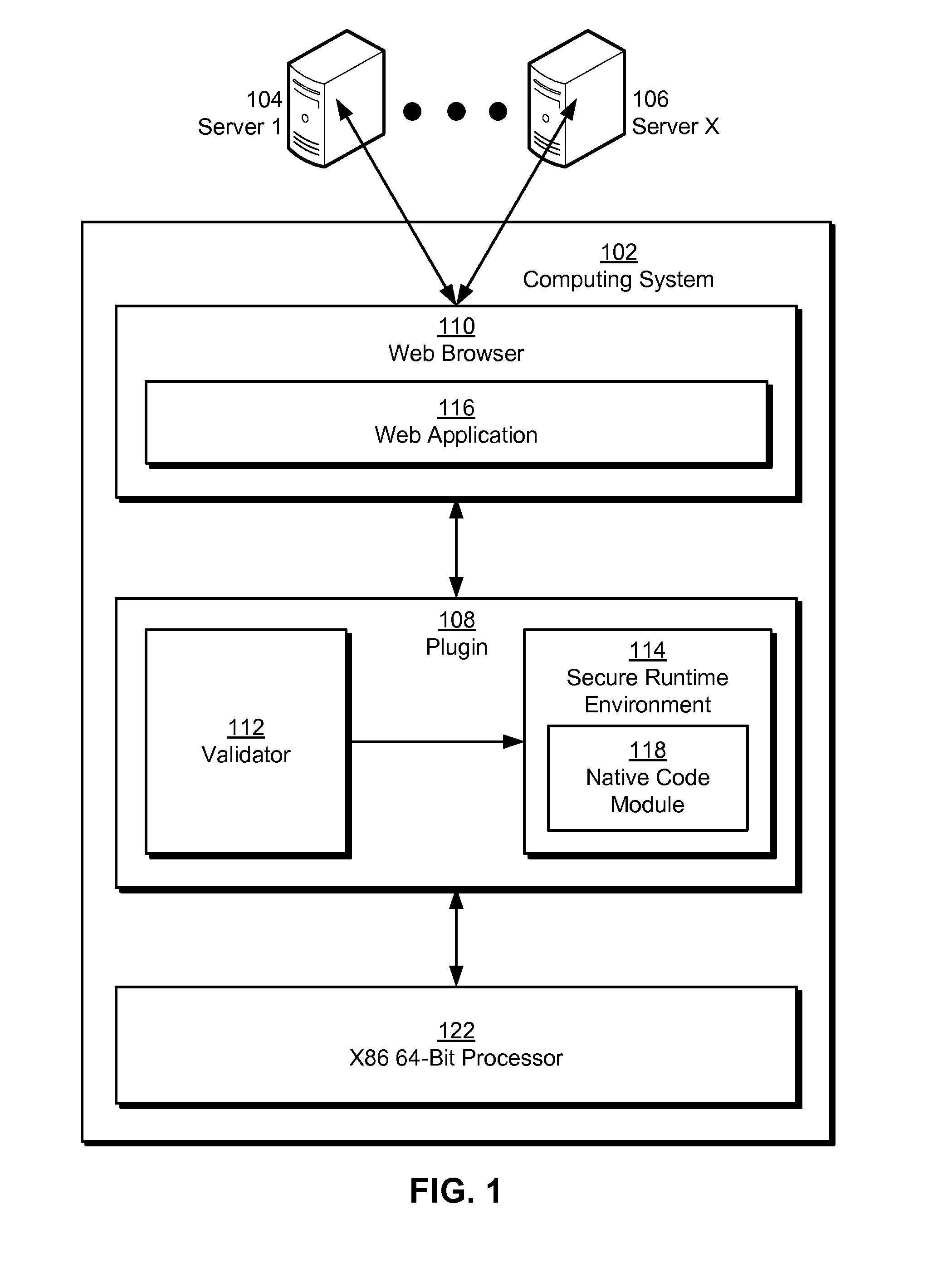 Native code module security for 64-bit instruction set architectures