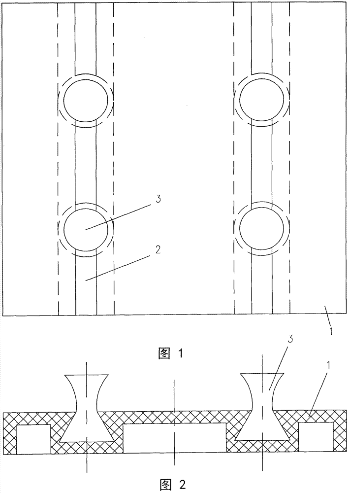 Universal template for floor heat guiding flexible pipe