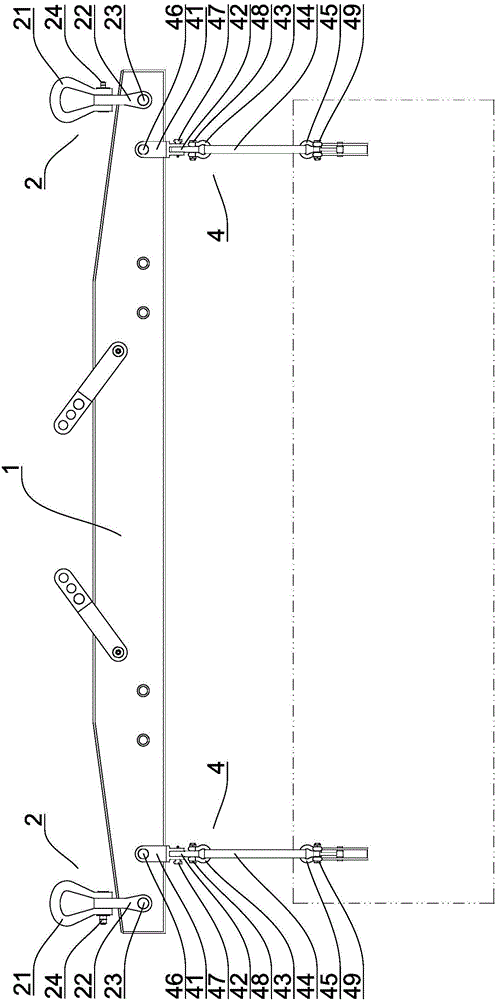 Large-tonnage single-girder horizontal sling for hoisting rocket bodies