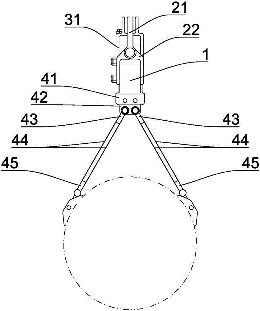 Large-tonnage single-girder horizontal sling for hoisting rocket bodies