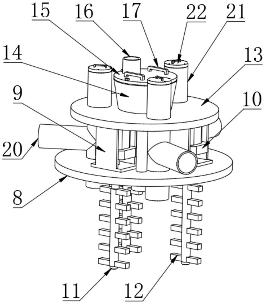 Raw material feeding device for ceramic tile back adhesive production and processing