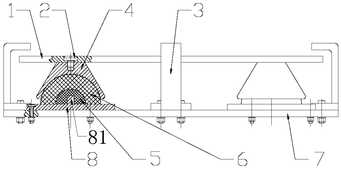 Elevator traction machine shock absorber based on multi-layer metal rubber and its working method