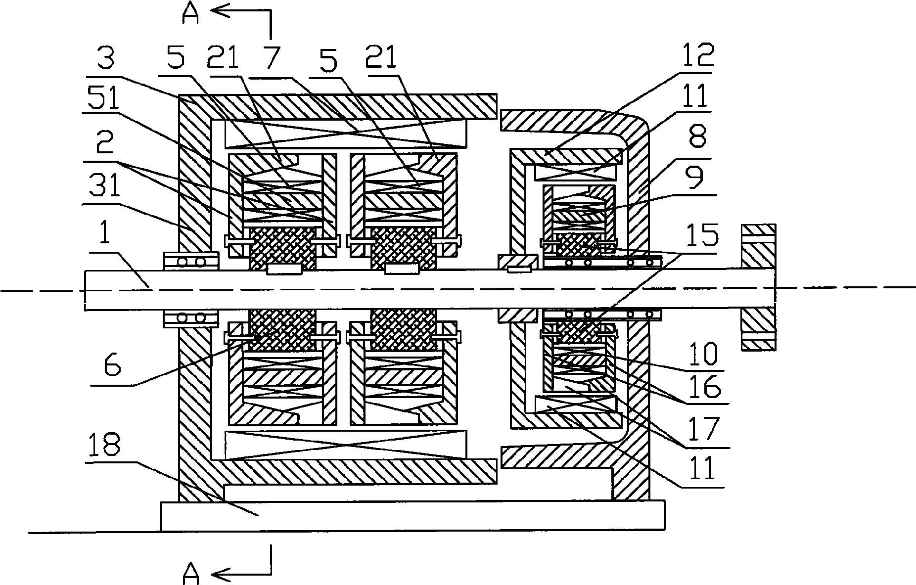 Speed regulating electricity generator with constant frequency