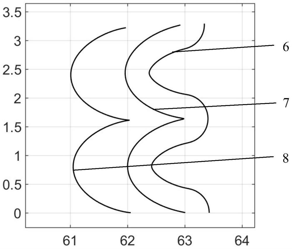 Harmonic gear with continuous meshing tooth profile and tooth profile design method thereof