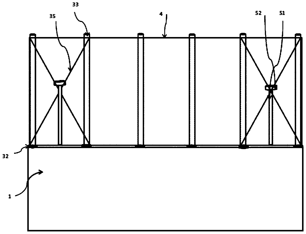 Material yard windshield and dust suppression wall and construction method