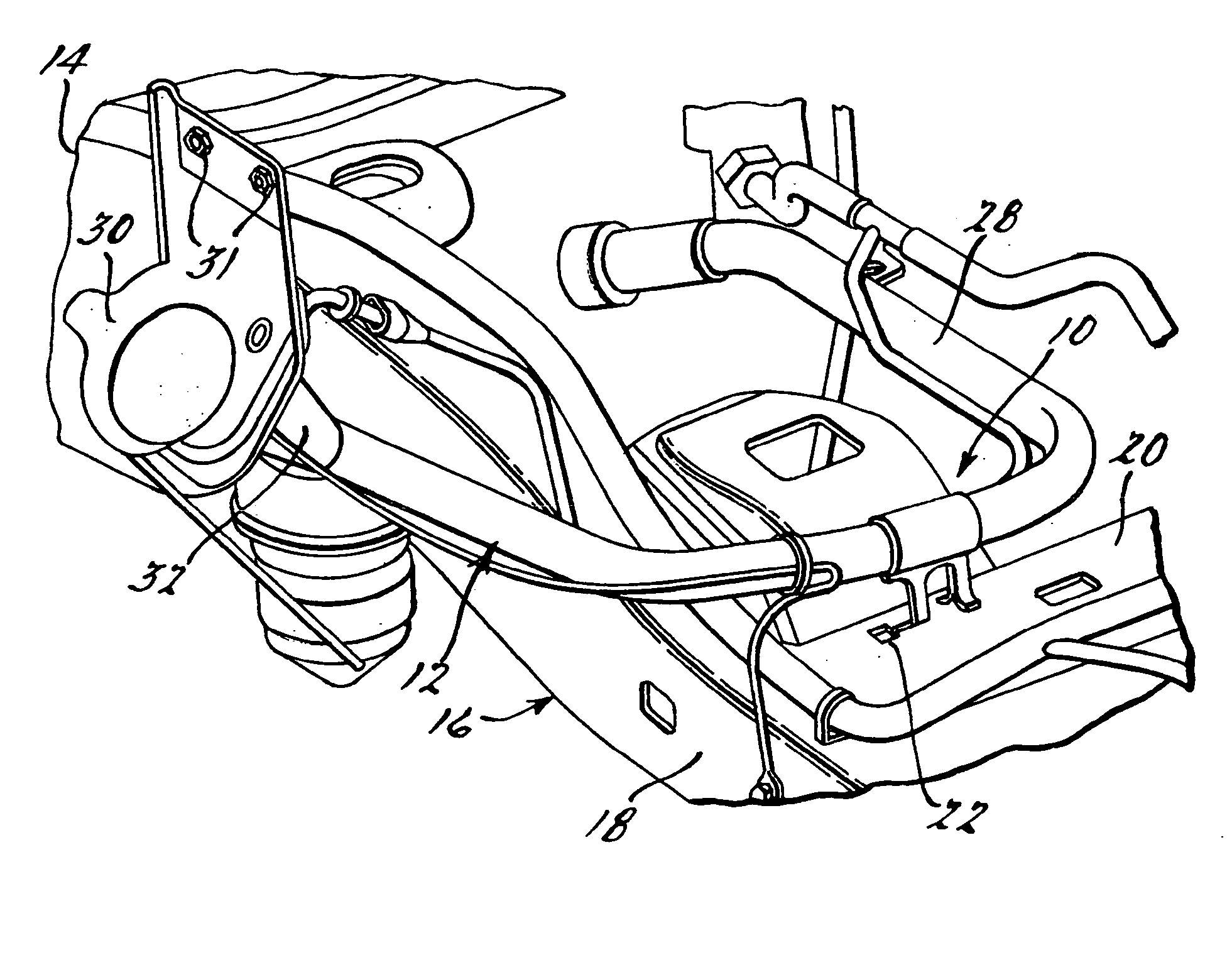 Retaining support member for fuel filler pipe