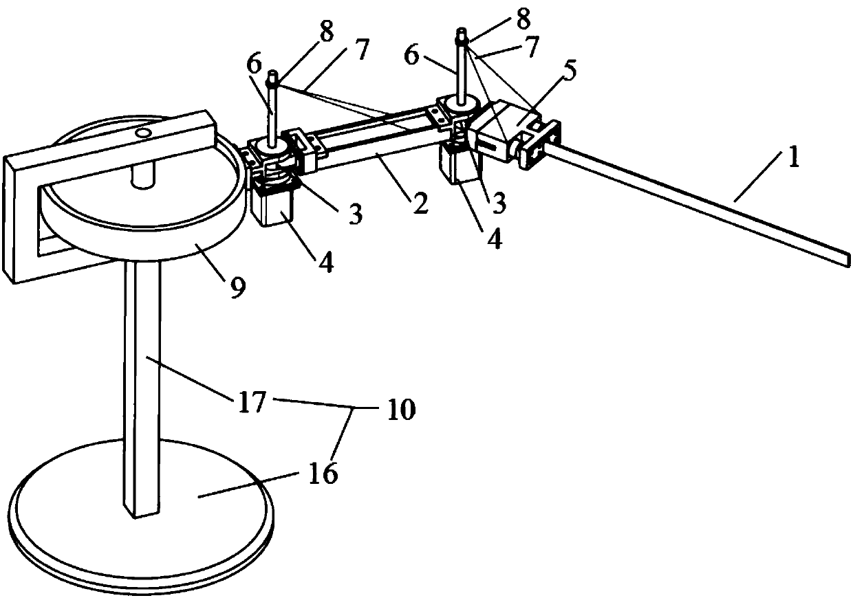 A space intelligent flexible manipulator test device