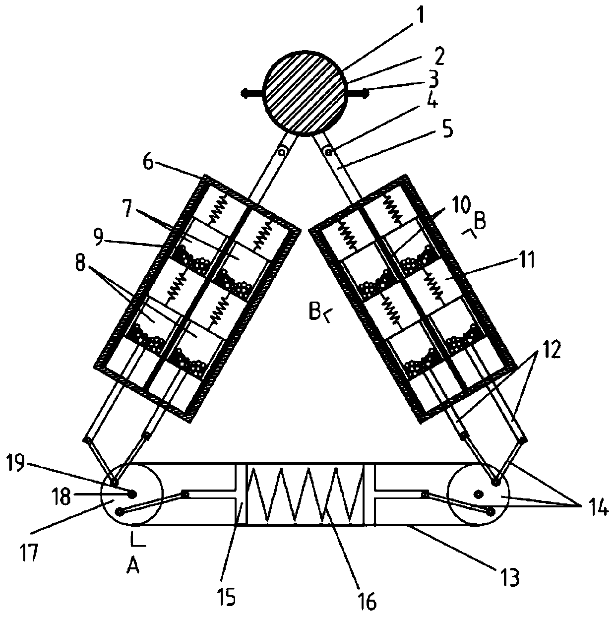 A stay cable external particle damping device