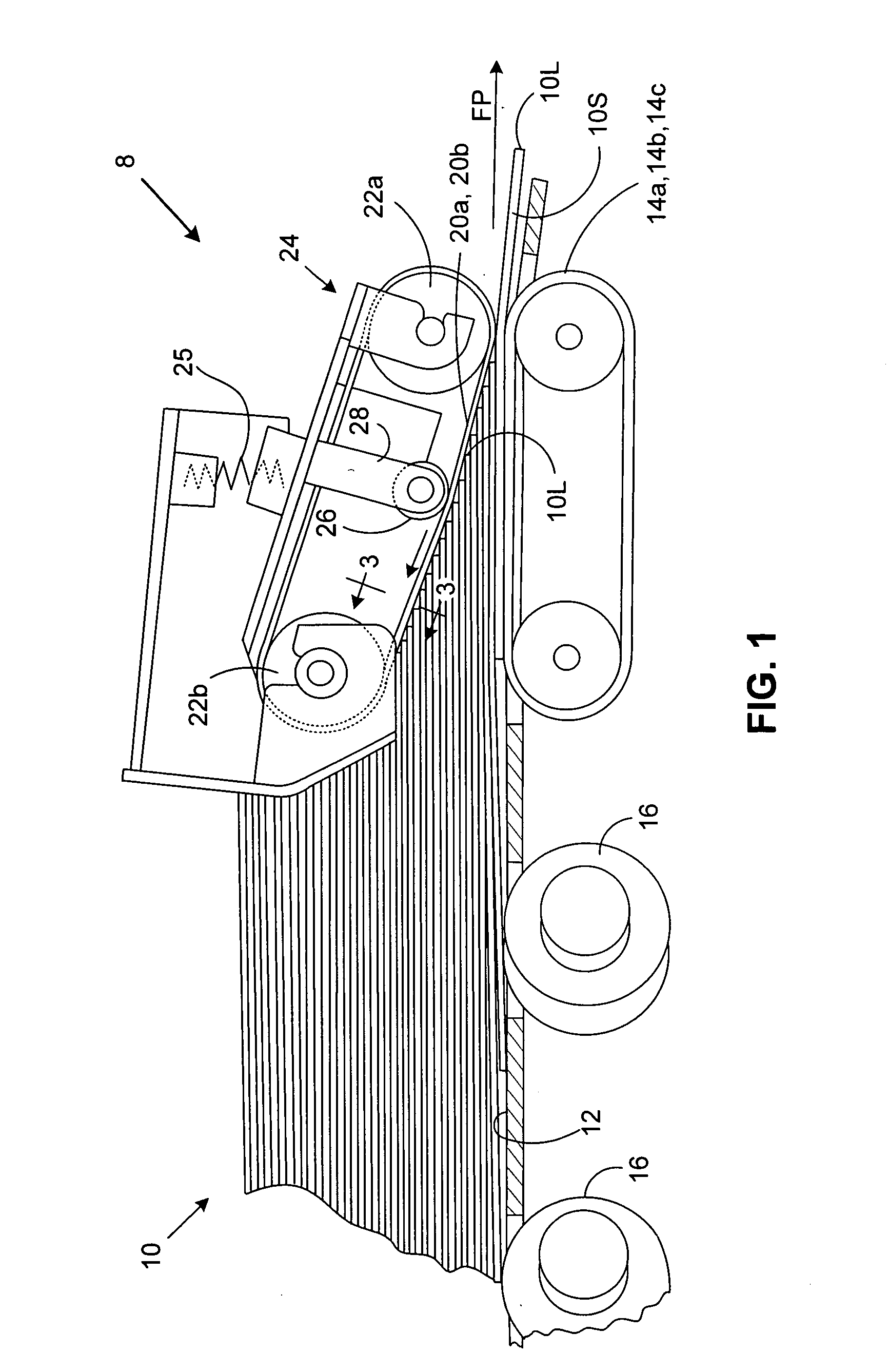 Singulation module/belt for separating sheet material