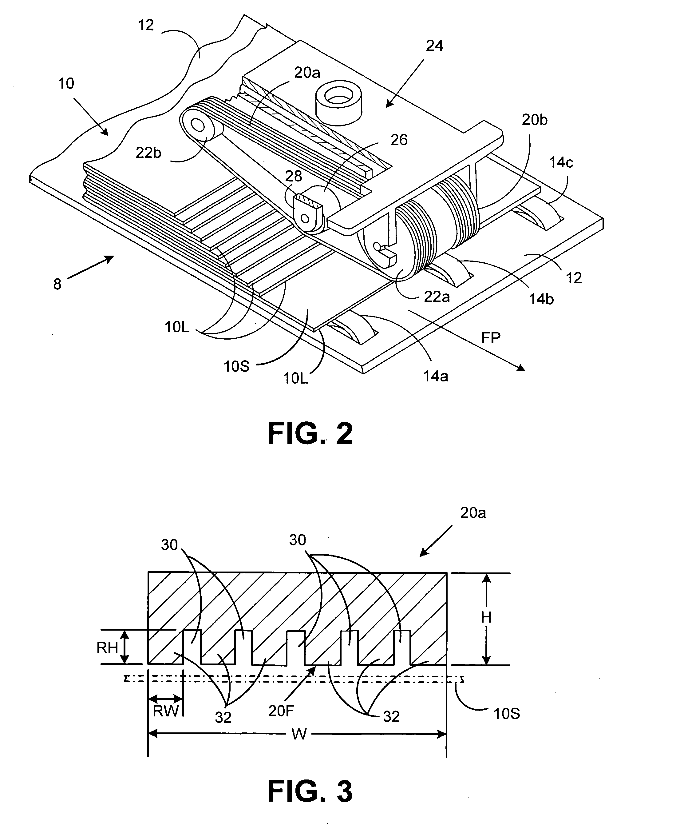 Singulation module/belt for separating sheet material