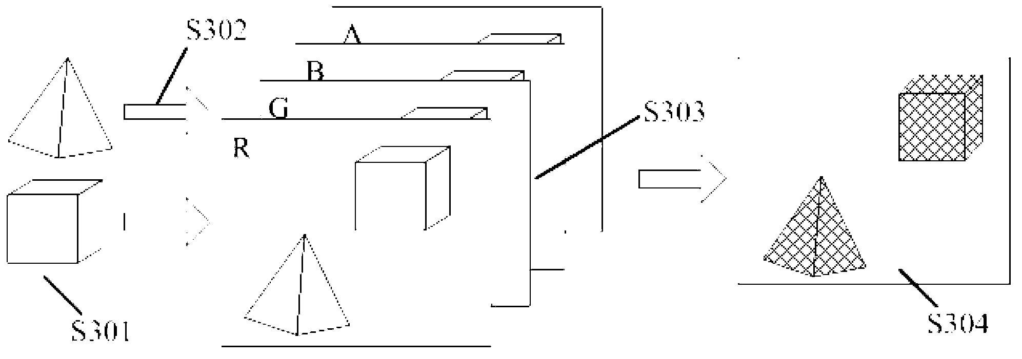 Real-time transparent object GPU (graphic processing unit) parallel generating method based on three-dimensional point cloud