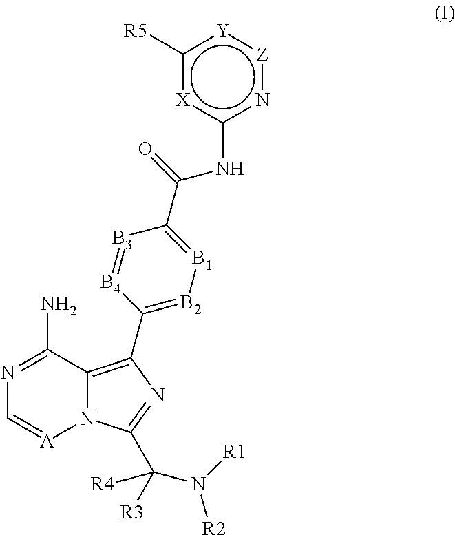 4-imidazopyridazin-1-yl-benzamides and 4-imidazotriazin-1-yl-benzamides as Btk inhibitors