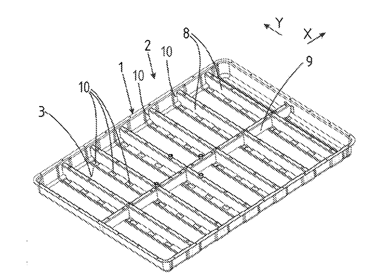 Battery carrier with improved crash properties