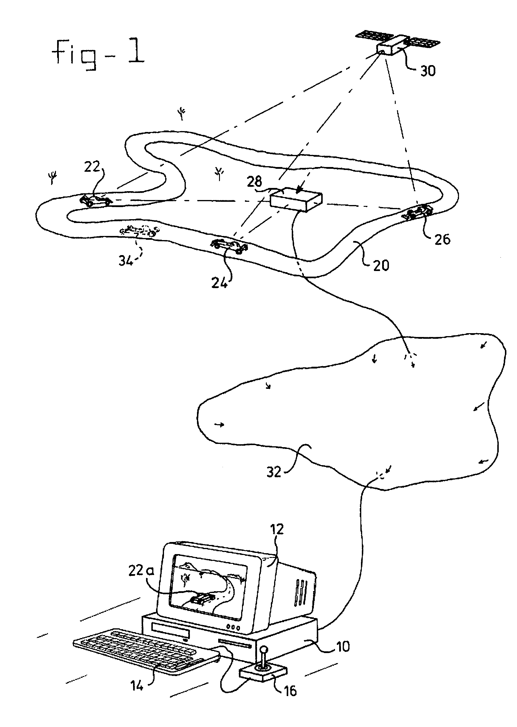 System for simulating events in a real environment