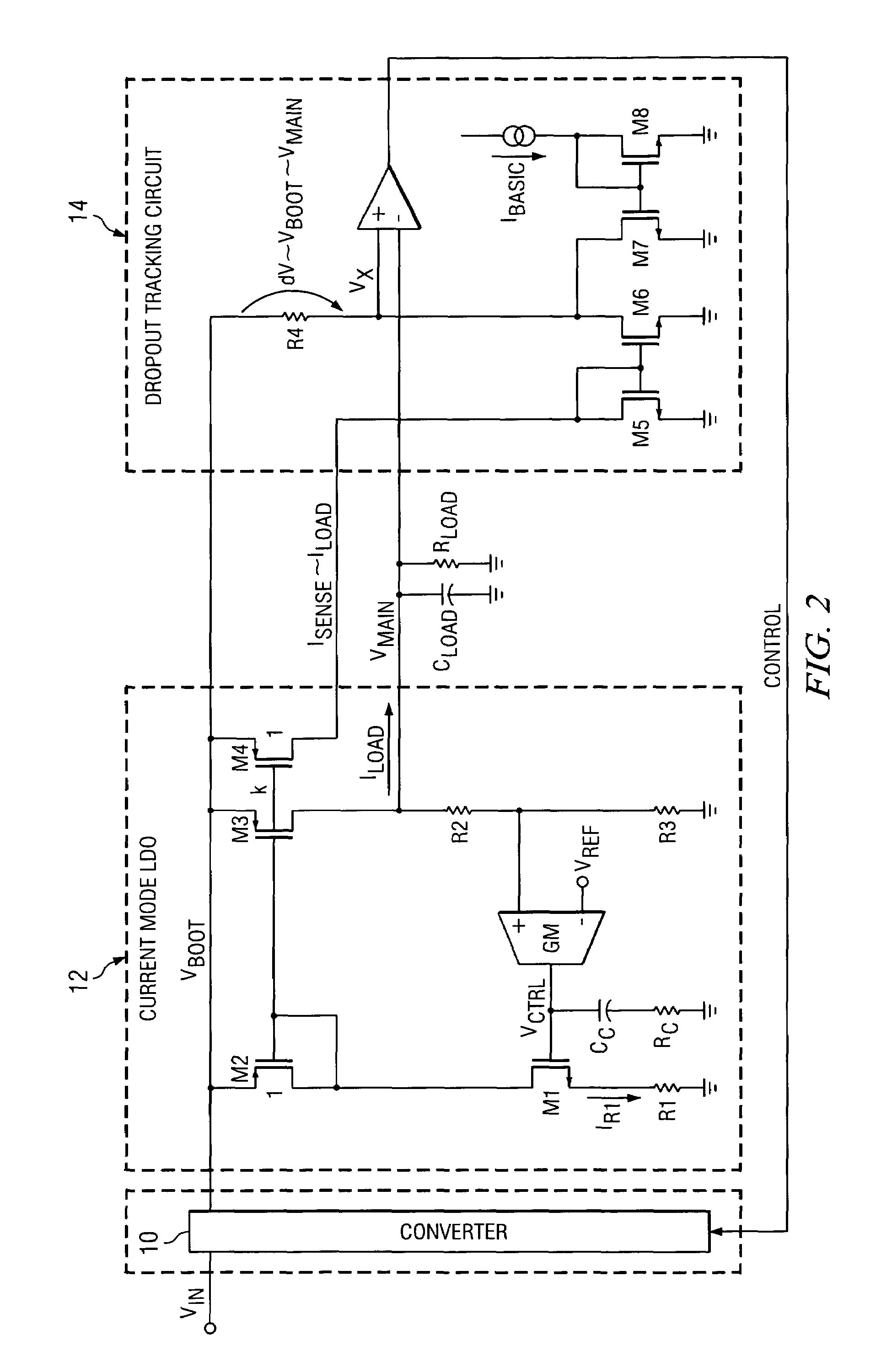 Active dropout optimization for current mode LDOs