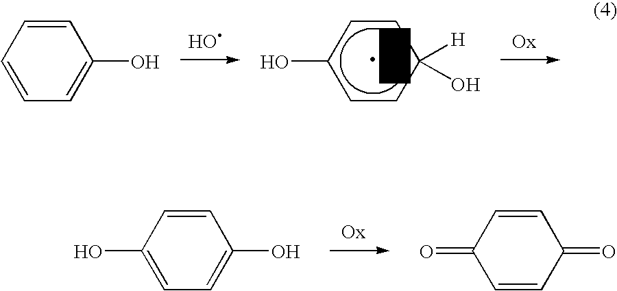 Method of producing hydroxyl radicals for chemical reactions