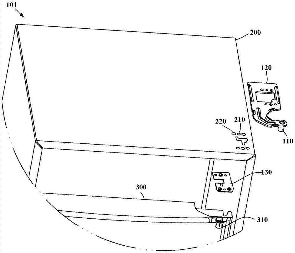 Hinge assembly for refrigerator, refrigerator and refrigerator assembly method