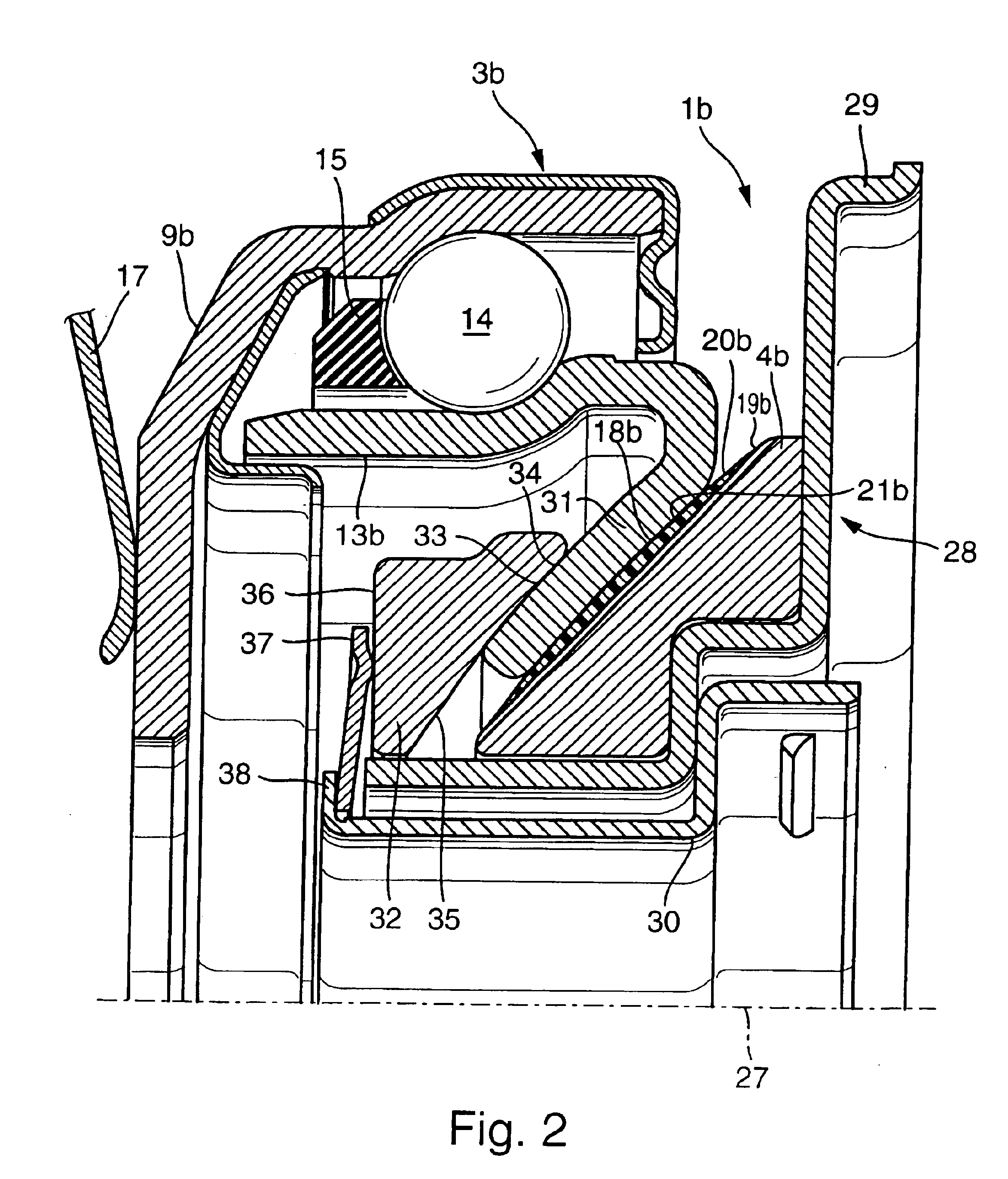 Self-adjusting clutch release bearing