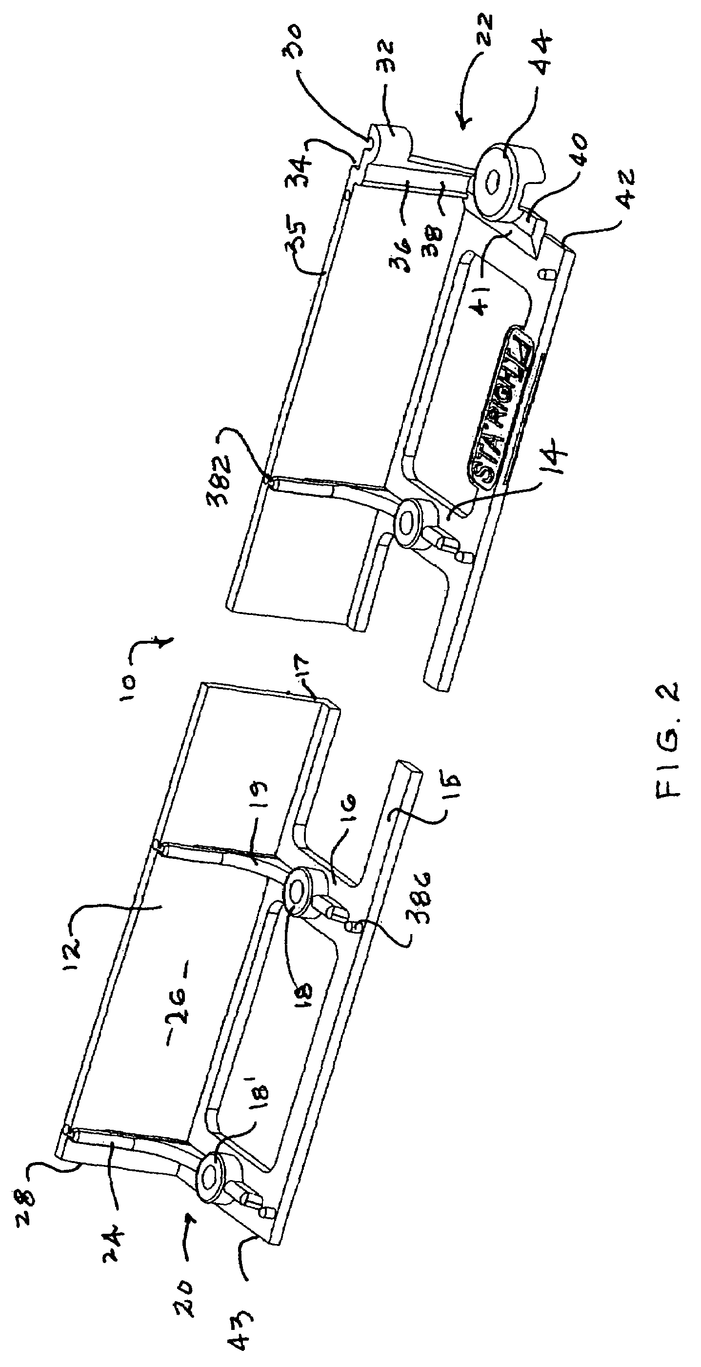 Elongated edging assembly